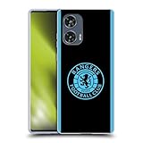 Head Case Designs Officially Licensed Rangers FC Light Blue Crest Soft Gel Case Compatible with Motorola Edge 50 Fusion