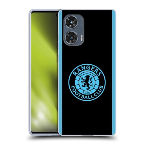 Head Case Designs Officially Licensed Rangers FC Light Blue Crest Soft Gel Case Compatible with Motorola Edge 50 Fusion
