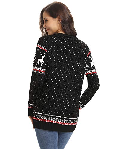 Image of Totatuit Womens Oversized Sweaters Casual Long Sleeve Crewneck Striped Knit Pullover Tops Cute 2025 Fall Sweaters