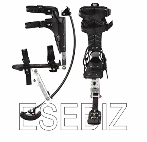 Esebiz Skyrunner zancos de saltar zancos Pogo primavera zancos para niño Youth 66 – 110lbs/30 – 50 kg, negro