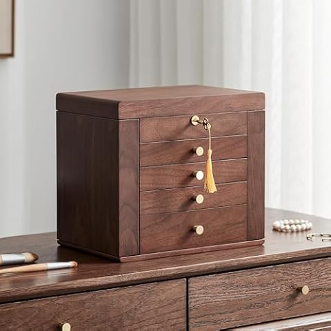 Homruilink Black Walnut Jewelry Box Cover
