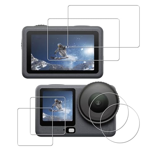 HUAKE �Ή� Osmo Action 6 �p �K���X�t�B���� ���Y�Ɏq�f�ސ� ���� �K���X 9H�d�x �t�� �J���� �ی� �t�B���� �����Y�J�o�[(6��)