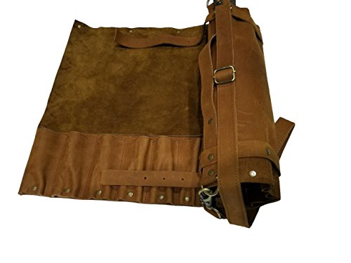 luvsecretlingerie Professional Chef Lightweight Genuine Premium Vintage TAN Leather Chef Knife Bag/Knife Roll 11 Pockets Space *KB001-11P - Image 9