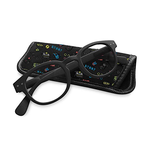 T-Vedo Digital Protection Junior - Occhiali per bambini neutri per PC, Tablet, Smartphone e Gaming (Filtro Luce Blu) (Nero)