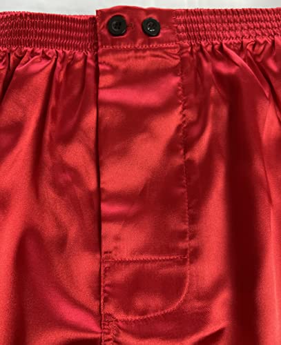 Mens Satin Boxers Shorts Silk Pajama Shorts Sexy Lounge Underwear with Button Fly3