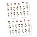 Flower Leaf Decorative Sticker Adheisve PET Sticker for Scrapbooking Card Making Journal Planner Phone Case Wrapping
