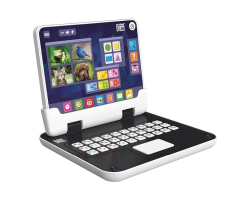 Taldec Infinifun, Mon Premier Ordinateur 2 en 1, Jouet électronique éducatif, Jouet d'imitation et Premier âge, Animaux, Chiffres, Alphabet