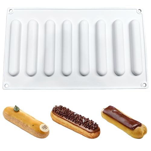 Moule en silicone à longues rayures mousse savon pour les mains moules en silicone cuit DIY moule à dessert français antiadhésif moule à muffins en...