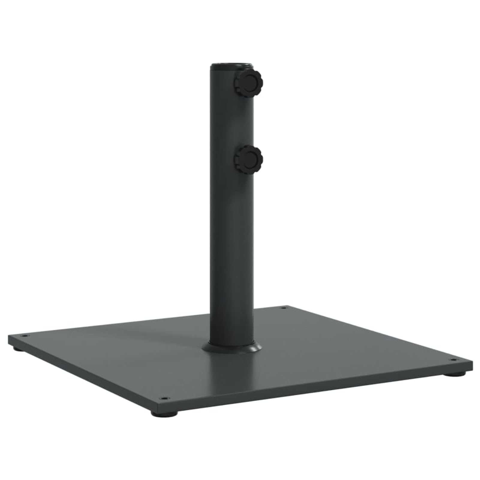 Gecheer Base per Ombrellone, Stabile e Regolabile con Manopola Doppia, 43x43x38 cm, Acciaio e Ferro, Adatta a Pali da 32/38/48 mm, per Esterno e Giardino