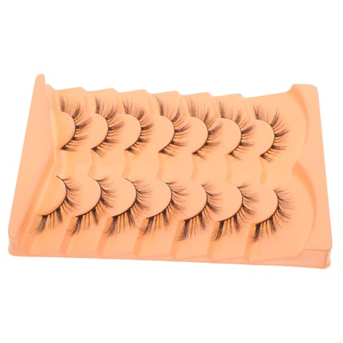 HONITANO 7 Pestañas Postizas Fox Eye Química Cómodas Extensión Natural Maquillaje Mujer