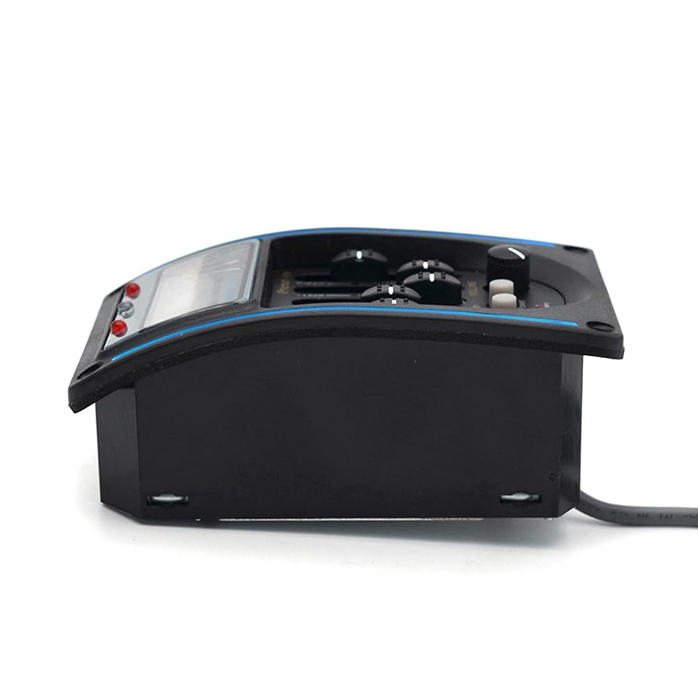 TORR 1 Satz Akustikgitarren-Tonabnehmer, 5-Band-EQ-Equalizer, Gitarrenvorverstärker, Piezo-Tonabnehmer, Tuner mit Mikrofon-LCD-Display