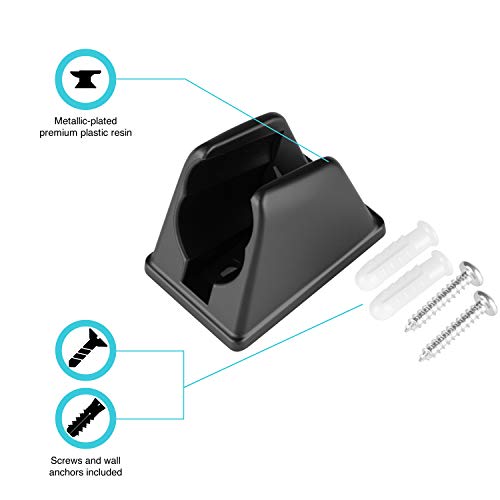 Image of Dura Faucet DF-SA156-MB RV Handheld Shower Wand Bracket Holder, Mounting Screws Included (Matte Black)