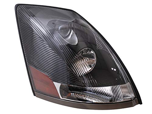 Auto Parts Avenue Replacement Headlight Black for 2004-2018 04-18 VN VNM VNL 200 300 430 630 670 730 780 Pair Passenger Right RH Driver Left LH Side with Free 18" Steering Wheel Cover