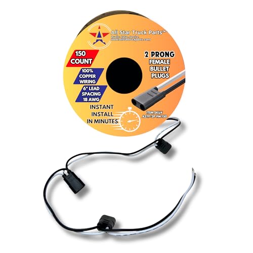 Double prise femelle 18 G 2 broches en cuivre pour réparer le câblage de feux de camion défectueux
