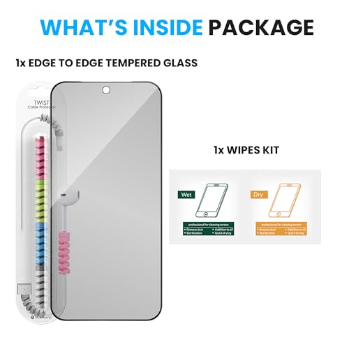 Image of FIRST MART Matte Anti-Glare Tempered Glass for Vivo X200 FE and X300 With Installation Kit | Military-Grade Gaming Screen Protector & Cable Guard | Edge to Edge Coverage | Black