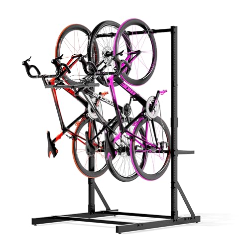 BIXUYOU Freistehender Fahrradständer für die Garage,...