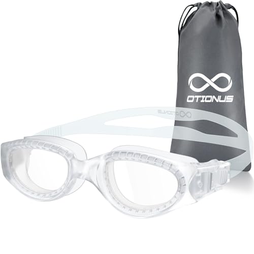 Otionus Swim Goggles for Adult, Clear No Leak Anti fog