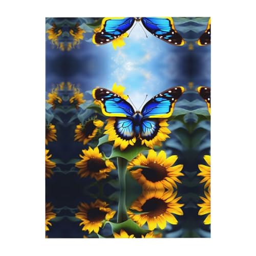 Nappe tournesol bleu résistante à l'eau pour protéger la table des taches