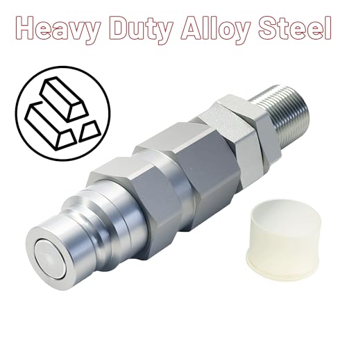 Image of Replacement for CAT193-8334 Male Hydraulic Quick Coupler,Flat Face Replacement for Caterpillar 416F, 420F, 430F; 906H 907H,247, 247B, 267,Fit for Skid Steer 216, 228, 236, 236B, 242B, 248
