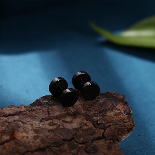 Jstyle 4 Pairs Hypoallergenic Stainless Steel Earrings For Sensitive Ears Simple Stud and Hoop Earrings Huggie Earring Set 18G3