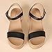 Amazon Essentials Women's Two Band Flatform Sandal, Black, 11