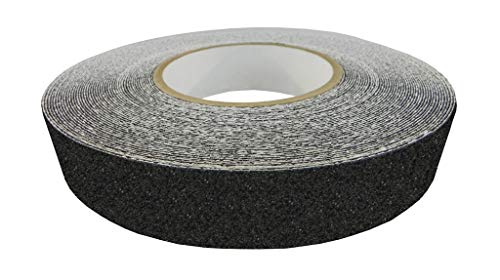 Sure-Step Non-Skid Safety Tape – High Traction, Waterproof Adhesive, Anti-Slip Tape for Stairs, Ramps, and Walkways – OSHA Compliant Black Non-Skid Tape 1” wide x 60 ft. length 60 Grit Anti