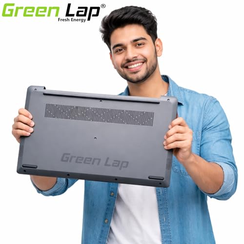 Image of Green Lap Gray Bottom Case Cover for Lenovo IdeaPad 3 15.6 inch 3-15ITL06, 3-15ADA06, 3-15ALC06 - D Shell Chassis with HDMI Port Support