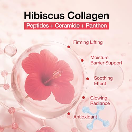 ESSENHERB Quick & Deep Bubble Serum Essence with Hibiscus Collagen, Micro Bubble Mask for Daily Hydration, Fast-Absorbing Serum that Helps Revitalize Dull Skin for a Healthy Glow, 3.28 fl oz