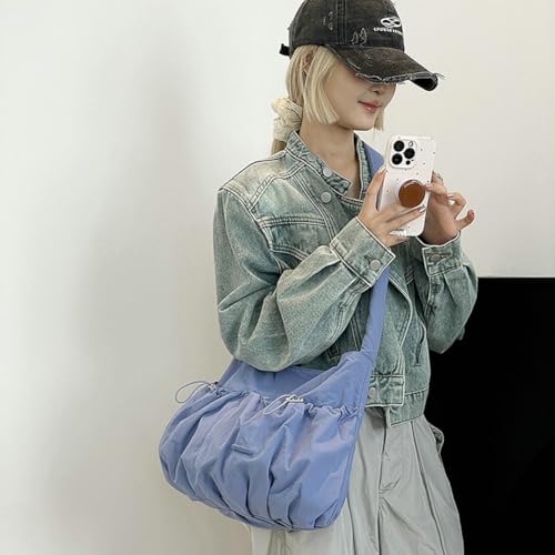 Large Nylon Hobo Bags for Women Cute Crescent Shoulder Bag Underarm Satchel Casual Crossbody Purse Trendy Tote Handbag2