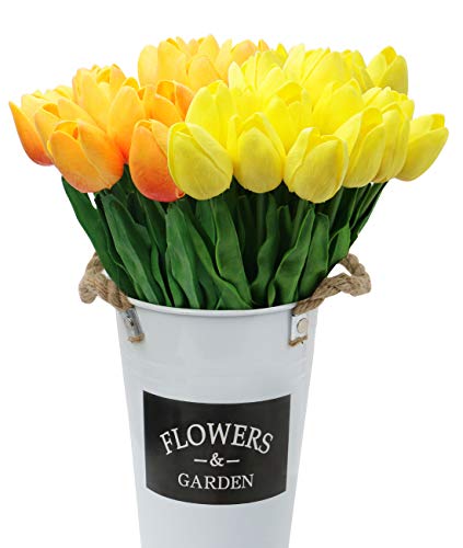 Olrla Flores Artificiales de los Tulipanes de la PU Tacto Verdadero de...