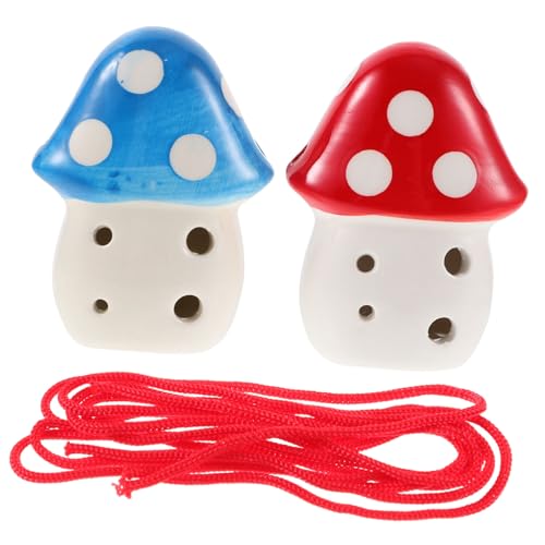 Yardwe Portable Musical Instrument Two Pack 6 Hole Ceramic Ocarina Easy Learning for Wind Instrument Enthusiasts Random