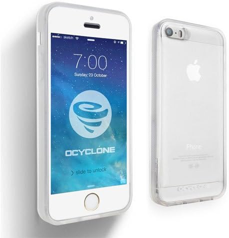 iPhone 5S/ SE/ 5 Anti Gravity Phone Case, Nano Hands-Free Selfie Clear Protective Goat Case Stick to Mirror, Glass, Tile, Smooth Surface - Clear