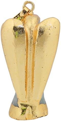 National Trading Co Green WithGolden Quartz Angel Crystal Pendant