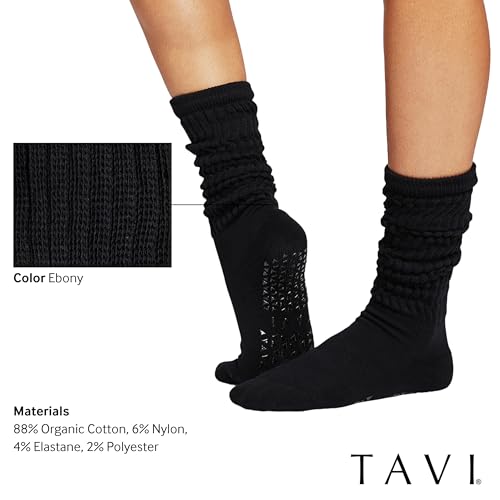 TAVI NOIR Stacy Slouch Grip Socks – Pilates Socks for Women, Non-Slip Yoga, Barre, Dance & Studio Workout3