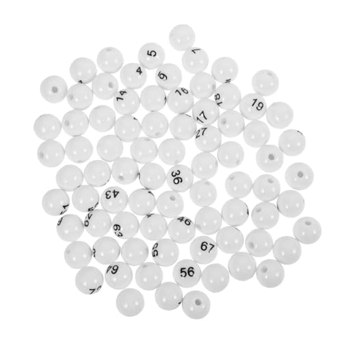 VICASKY Balls Game Props 75pcs Raffle Number Balls Easy to Find No Fading Lightweight