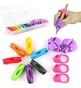 Pencil Grips, Firesara New Design Ergonomic Rainbow Pencil Grips for Kids Handwriting, Pencil Gri...