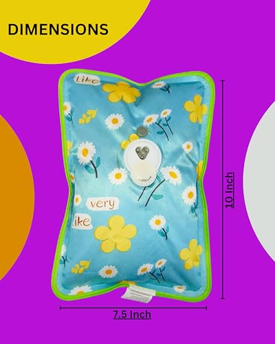 Image of Electric Hot Water Bag for Pain Relief - Soft and Durable Heat Pouch for Cramps, Back Pain, Muscle Aches & Winter Comfort | Easy to Use, Portable & Reusable (Multicolour)