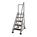 Cotterman - ST-503 A2 C4 P5-5-Step Rolling Ladder, Antislip Vinyl Step Tread, 75 in Overall Height, 450 lb Load Capacity
