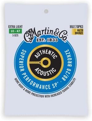Martin Authentic Acoustic Guitar Strings - 3 Pack