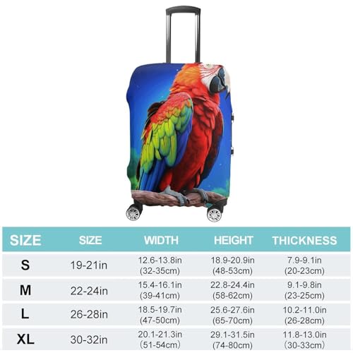 Parrot Luggage Cover, Washable Elastic Suitcase Cover Protector Fit 18-32 Inch Luggage2