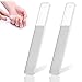 Produktbild Tpubmity 2 Stück Glasnagelfeile Glasfeile,Nagelfeile glasfeile für nägel Hochwertig Glasnagelfeile Doppelseitig für Perfektes Feilergebnis für Maniküre und Pediküre, Weiß