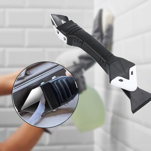 Eabdice Silikonentferner Bad Set, Silikonentferner Werkzeug Set, Silikonfugenentferner mit 5 Silikon-Rakeln für Küchen, Badezimmer, Fenster, Waschbecken- und Fliesenfugen