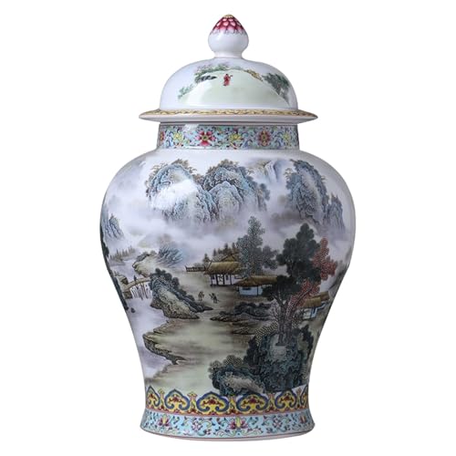 YUGXTH Ceramic Rice Bucket, Food Storage Container, 5 KG Kitchen Sealed Jar with Lid Grain Dispenser, Decorative Jar, Large-Capacity Rice Jar with Lid, for All Type of Foods