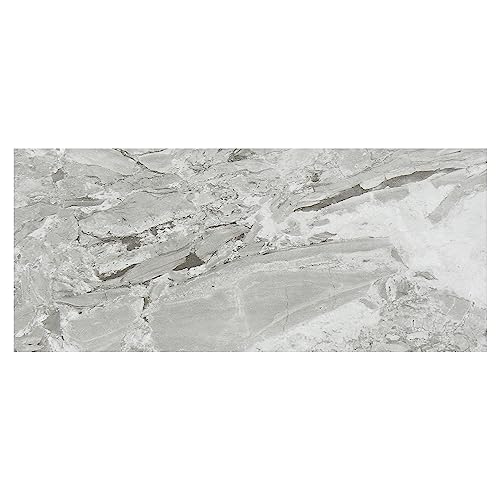 Palisade Interlocking Vinyl Waterproof Wall/Backsplash Tiles for Kitchen or Bathroom in Smoky Sky (4.5x11 in. Sample)