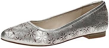 CAPRICE Dames 9 9 22102 20 ballerina, White Nappa, 39 EU