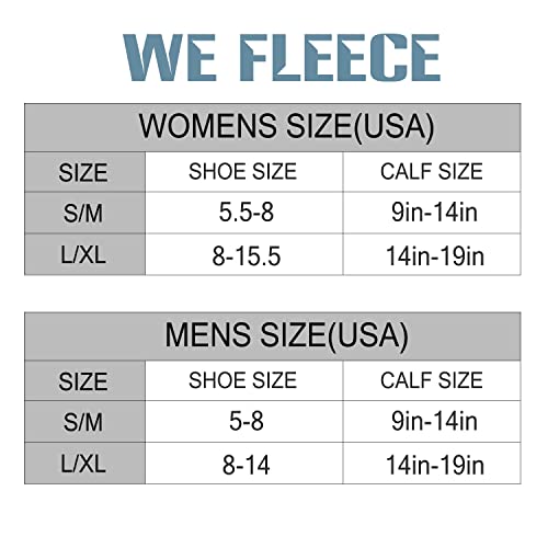 We Fleece Graduated Compression Socks For Women And Men 30-40Mmhg Circulation-High Support Knee High Socks Running Hiking(Black,Large/X-Large) #TOP6