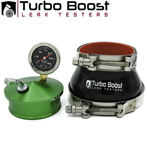Turbo Boost Leak Testers - Shop Kit - Universal Intake Charge Pipe Pressure Test - 30 Psi Boost Gauge - 3" 3.25" 3.5" 4"… #TOP6
