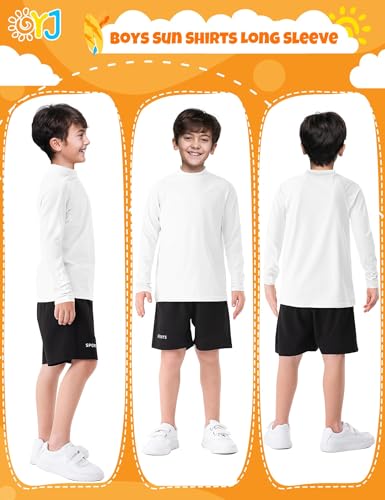 Image of Boys Rash Guard Swim Shirt Long Sleeve Rashguard UPF+ 50 SPF Sun Water Surfing Shirts for Toddler Kids Youth Teen 2T-16Y