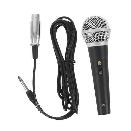 Microphone en plastique et métal Milisten robuste avec motif cardioïde et fil de connexion