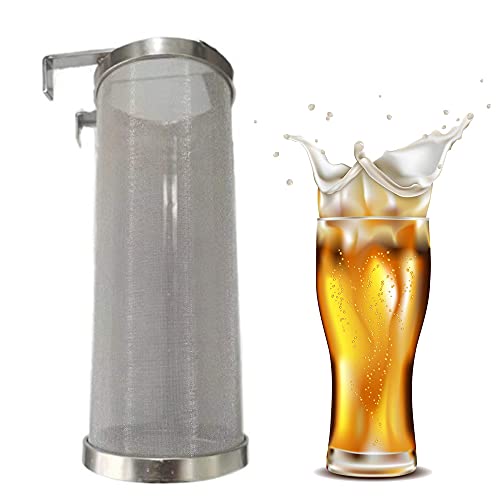 kangten Biersieb Hopfenfilter Filter Heim Bier Brauen Bierfilter Kaffee Filter Hopfensieb Bierfilter Hopfenrohr Selbstbrauen 10 * 25cm Edelstahl Cover